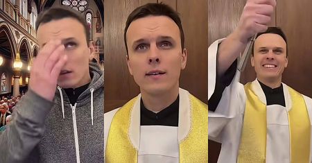 Ksiądz z "The Traitors" śmieszkuje z Polaków. Wytknął WTOPY podczas święcenia pokarmów [WIDEO]