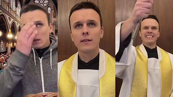 Ksiądz z "The Traitors" śmieszkuje z Polaków. Wytknął WTOPY podczas święcenia pokarmów [WIDEO]