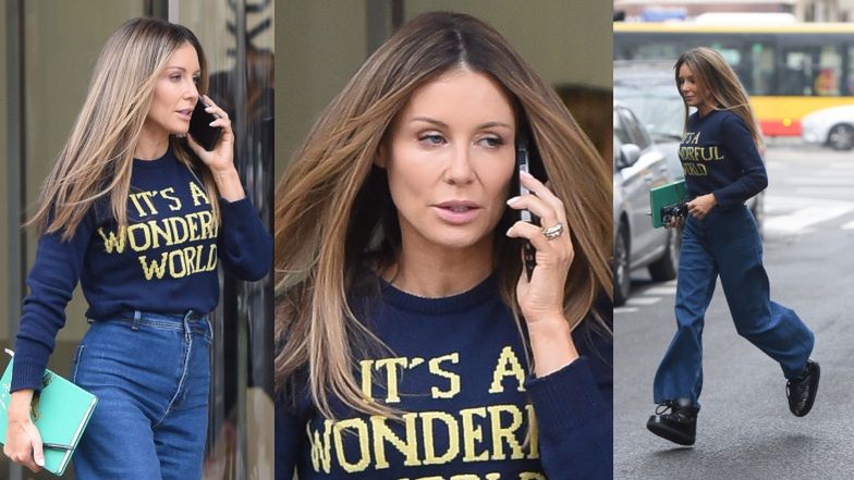 Małgorzata Rozenek pędzi do taksówki