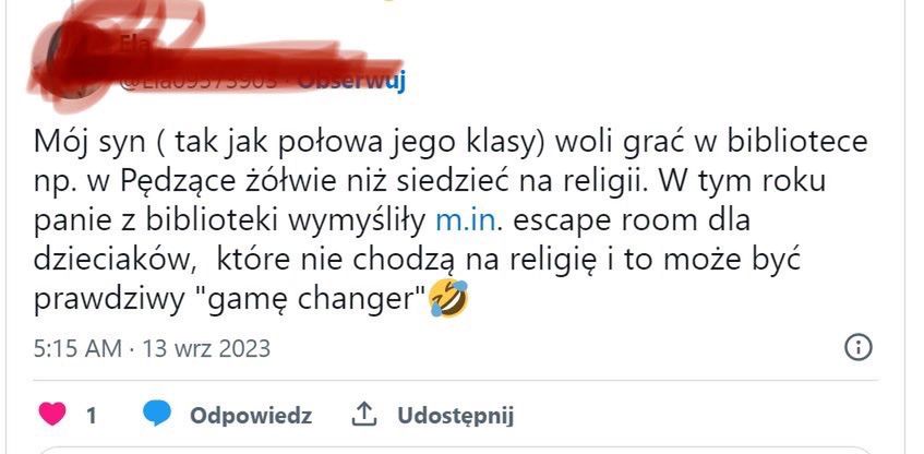 Wpis matki ucznia mówi sam za siebie