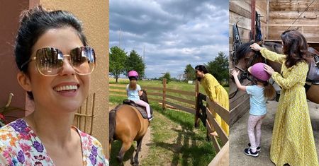 Katarzyna Cichopek "zaszczepia córci" miłość do koni: "Dawniej ja galopowałam po mazurskich terenach" (ZDJĘCIA)