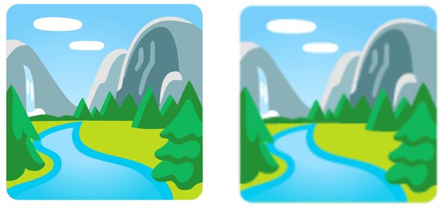 Po lewej emoji wektorowe, a po prawej bitmapowe