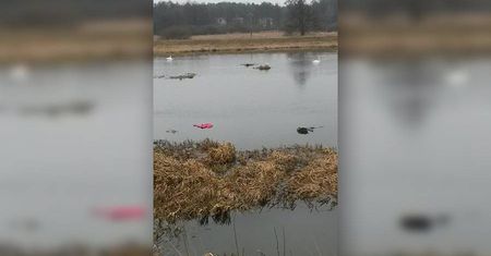 Myślała, że w rzece pływa ciało dziecka. Szybka reakcja policji (zdjęcia)