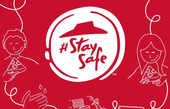 Pizza Hut ze #StaySafe w logo na czas epidemii koronawirusa