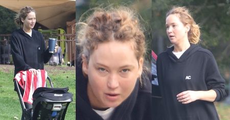 Rześka Jennifer Lawrence czerpie z życia pełnymi garściami na spacerze z rocznym synkiem (ZDJĘCIA)