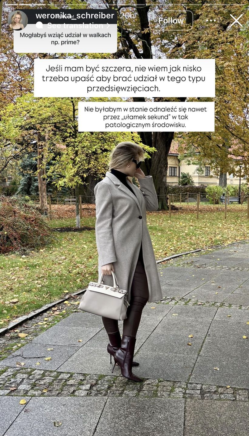 Weronika Schreiber krytykuje walki MMA