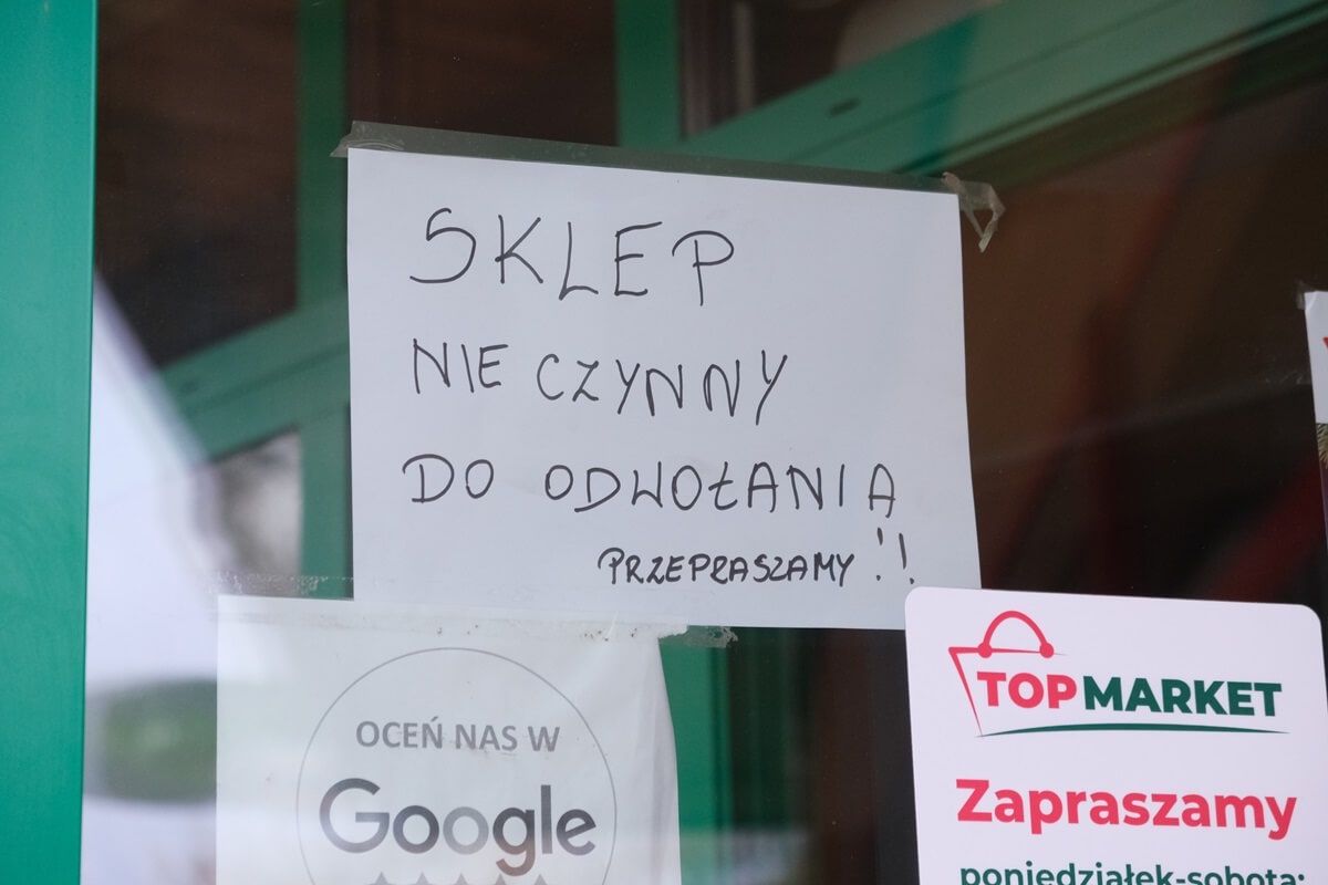 Sklep Top Market przy ul. Pogodnej zamknięty po pożarze
