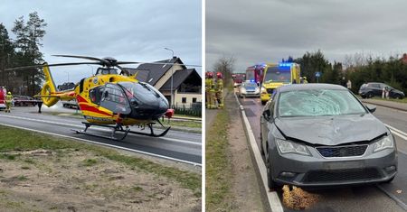 Dwie nastolatki potrącone na pasach. W akcji był śmigłowiec LPR