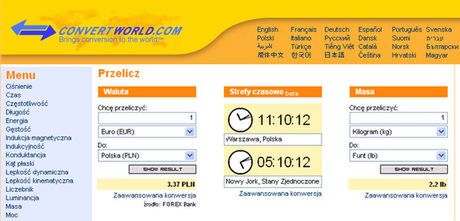 Wszystko przeliczysz z Convertworld.com 1