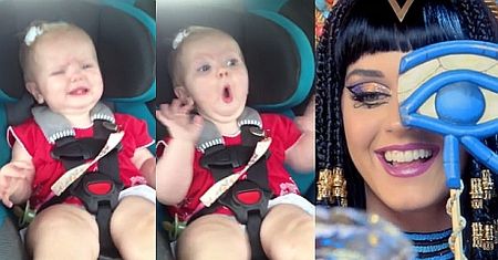 Dziecko przestało płakać... przy piosence Katy Perry!