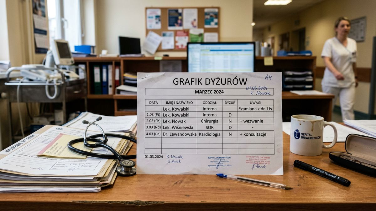 Szpitale i przychodnie będą musiały przekazywać grafiki pracy lekarzy