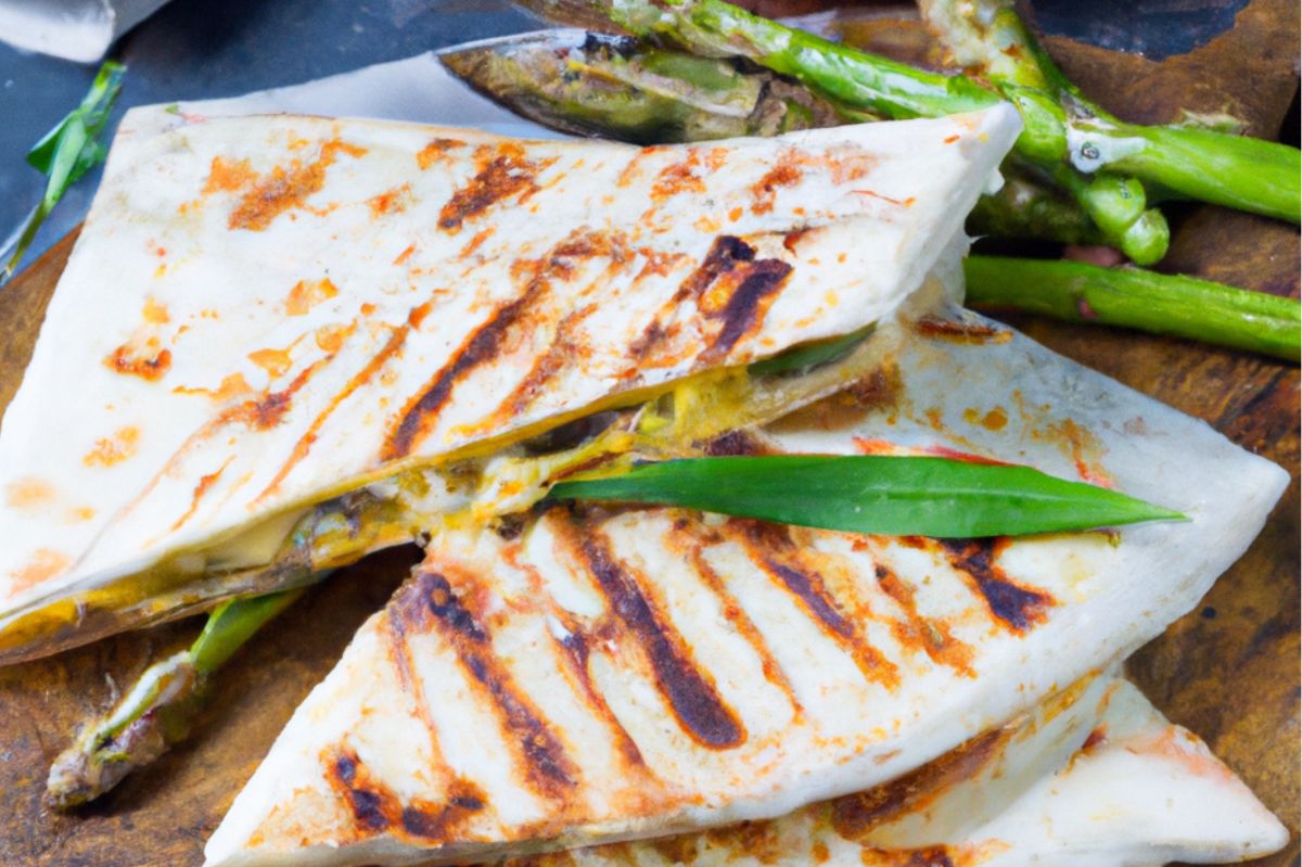 Spring's Green Delight: Asparagus Quesadilla Unveiled