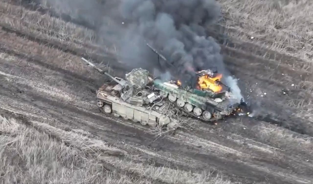 T-72B zniszczone w Ukrainie
