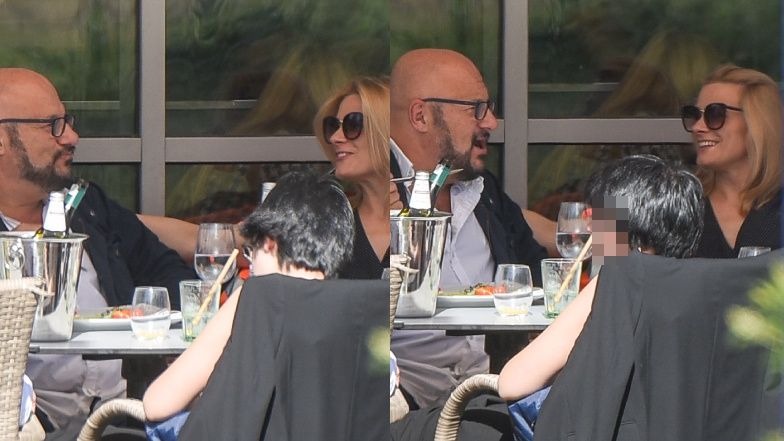 Piotr Gąsowski i Anna Głogowska wymieniają CZUŁE SPOJRZENIA na urodzinach córki i świętują w rodzinnym gronie (ZDJĘCIA)