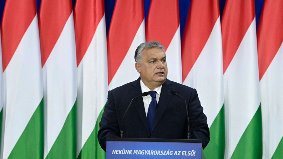 Archiwum zagraniczne East News 2024-02
Hungary's Prime Minister and Chairman of the governing FIDESZ party Viktor Orban delivers his annual state of the nation speech in front of his party members and sympathizers in Budapest on February 17, 2024. (Photo by Szilard KOSZTICSAK / various sources / AFP) / Hungary OUT
SZILARD KOSZTICSAK
