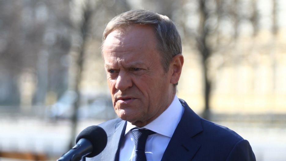 Spotkanie premiera z opozycj? w sprawie sytuacji w Ukrainie21.03.2022 Warszawa Briefing prasowy Donalda Tuska  fot. Adam Burakowski/REPORTER
n/z: Donald TuskAdam Burakowski/REPORTER