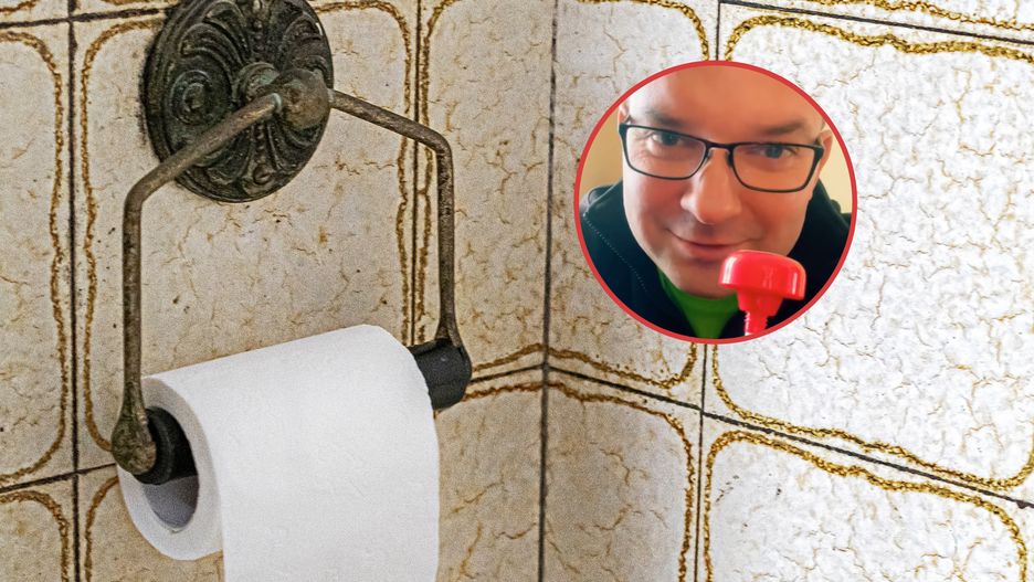 Ksiądz zadbał o świąteczny nastrój w toalecie 