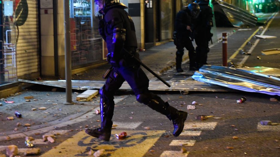 Starcia z policją w Hiszpanii 