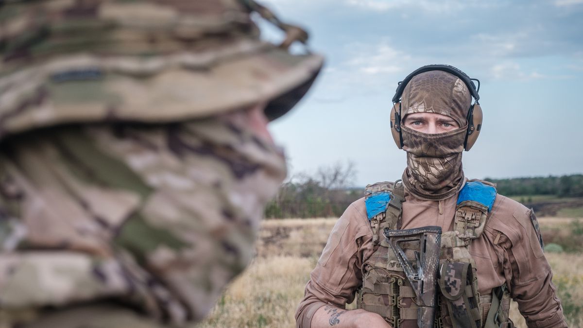 W Polsce powstaje Legion Ukraiński. Na zdjęciu członkowie ukraińskiej Gwardii Narodowej w trakcie szkolenia w obwodzie Donieckim