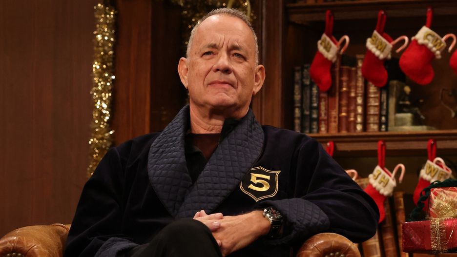 Saturday Night Live - Season 50SATURDAY NIGHT LIVE -- Episode 1874 -- Pictured: Special guest Tom Hanks during the "5 Timers Club" Cold Open on Saturday, December 21, 2024 -- (Photo by: Will Heath/NBC via Getty Images)NBCepisodic, comedy, air date 12212024, late night, season 50, indoor, 2020's, select, 2024-2025, nup_206624