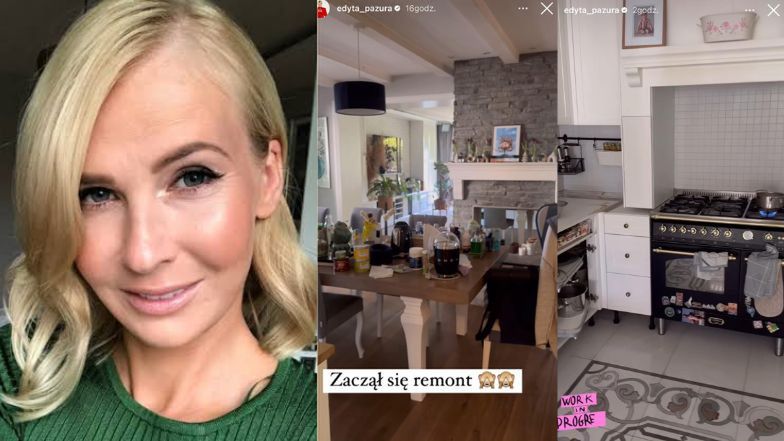 Edyta Pazura relacjonuje perypetie remontowe w kuchni