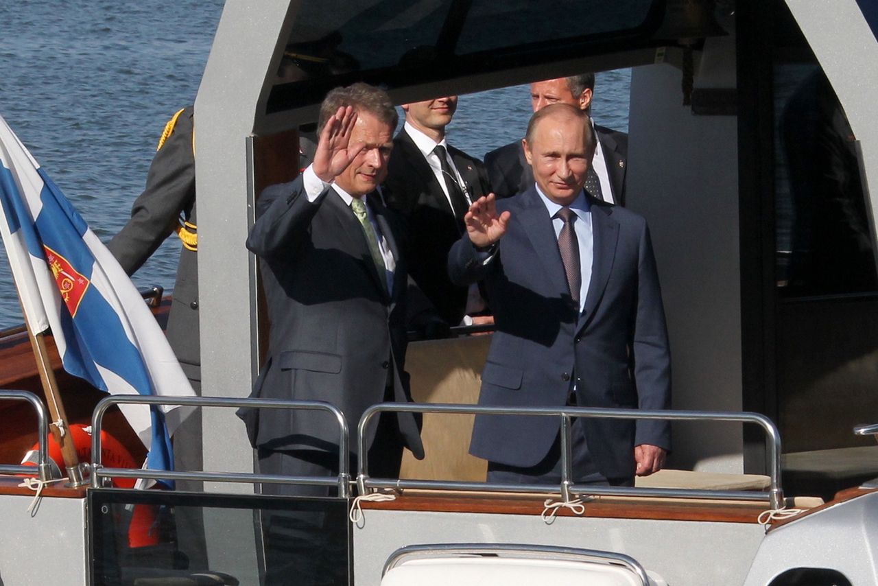 Vladimir Putin and the President of Finland Sauli Niinisto, June 2013