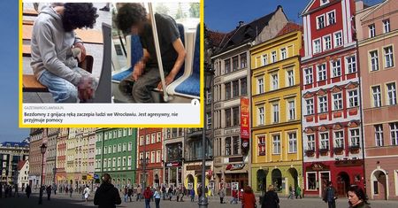 Przełom w sprawie z Wrocławia. Agresywny bezdomny grozi ludziom chorą kończyną