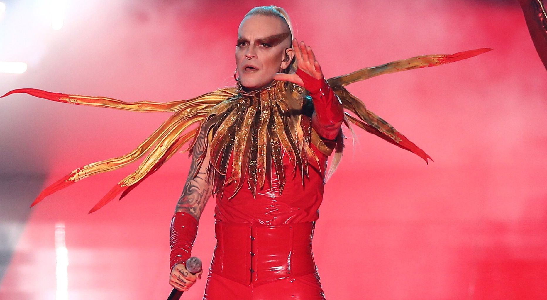 Grand Final of the 67th Eurovision Song Contestepa10626258 Lord of the Lost from Germany perform on stage at the Grand Final of the 67th annual Eurovision Song Contest (ESC) at the M&S Bank Arena in Liverpool, Britain, 13 May 2023. Liverpool is hosting the 2023 Eurovision Song Contest on behalf of Ukraine.  EPA/ADAM VAUGHAN Dostawca: PAP/EPA.ADAM VAUGHAN
