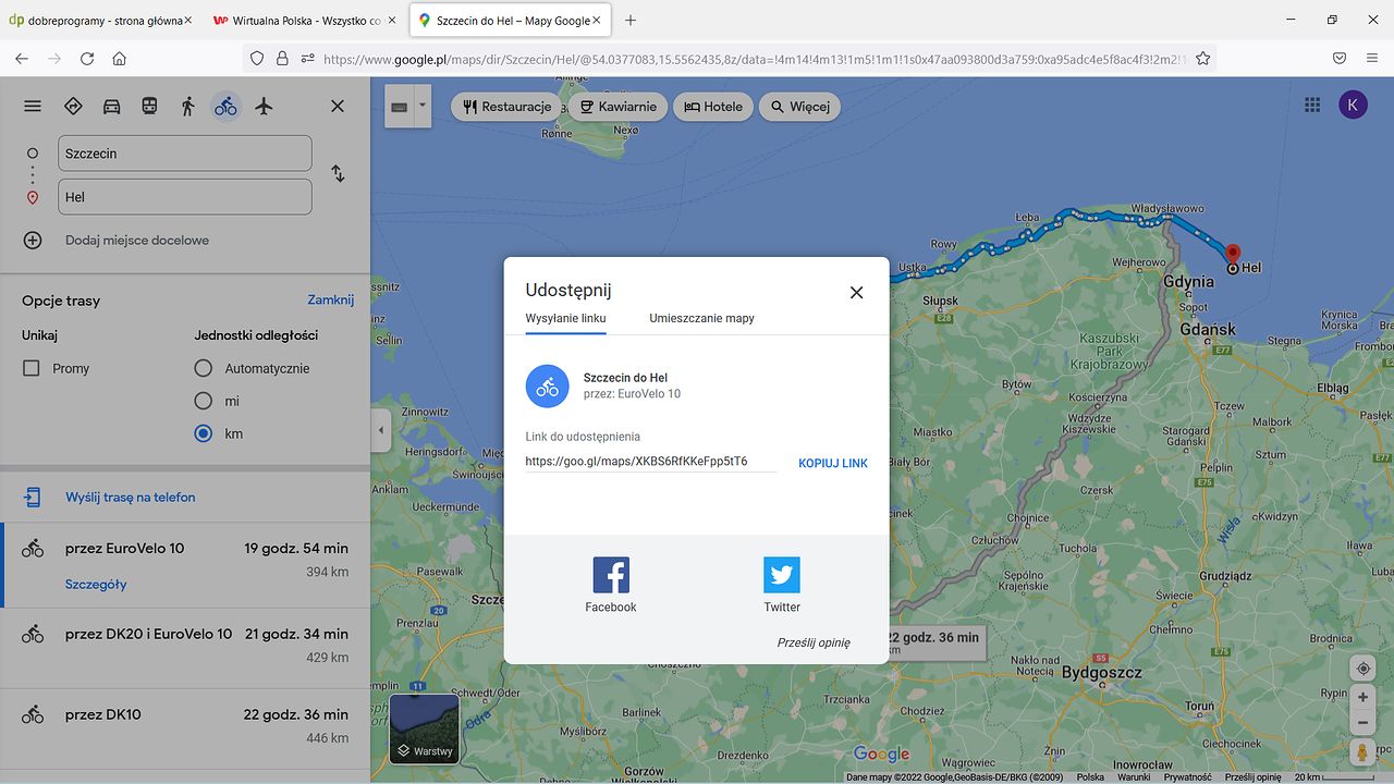Google Maps: jak udostępnić trasę?