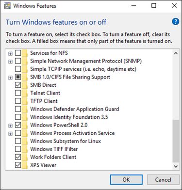 Uruchomić WDAG można w menu Włącz lub wyłącz funkcje systemu Windows.