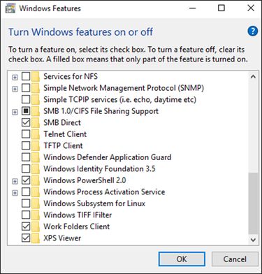 Uruchomić WDAG można w menu Włącz lub wyłącz funkcje systemu Windows.