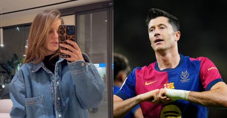 Anna Lewandowska ukradła kurtkę Robertowi i pomaszerowała na mecz. "Kochanie, nie uduś mnie"