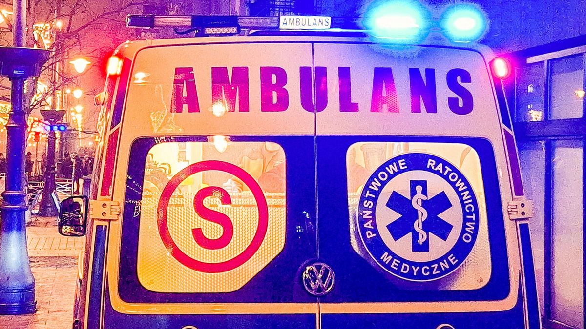 Reporter archiwum 2024 1228.12.2024 Lodz. Karetka pogotowia pod jedna z kamienic na ulicy Piotrkowskiej. Fot. Piotr Kamionka/REPORTERPiotr Kamionka/REPORTER