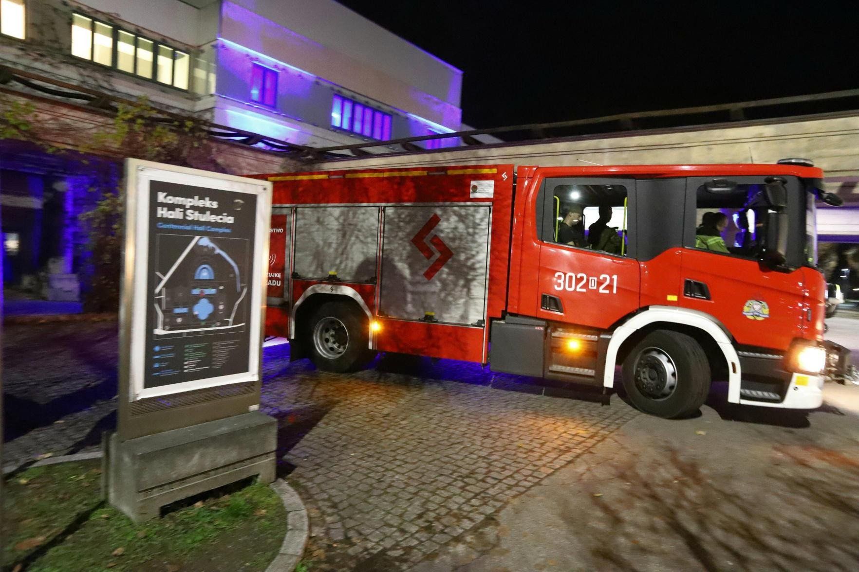 Ewakuacja w kompleksie Hali Stulecia 14.11.2025