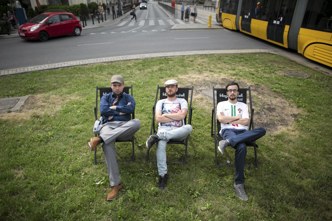 19.08.2013 Warszawa. Od lewej: Wojciech Mucha, Mateusz Matyszkowicz, Samuel Pereira