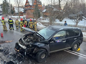 Zakopane: Poranny wypadek na Krzeptówkach. Droga całkowicie zablokowana
