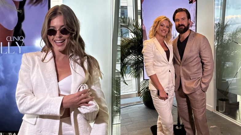 Joanna Opozda i Piotr Stramowski z partnerką