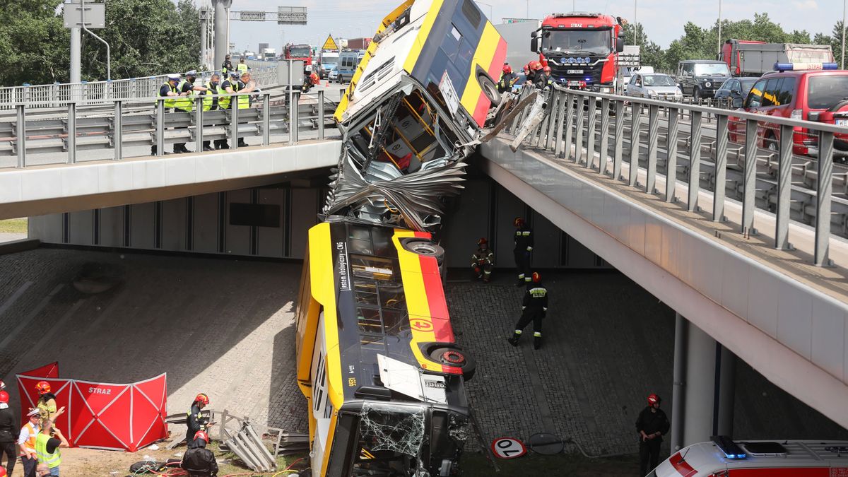 Fatalnie wyglądający wypadek autobusu