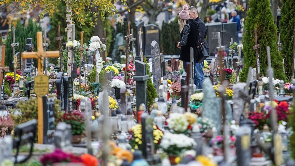 All Saint's Day Preparations In Gdansk, Poland
People visiting graves of their relatives at the Lostowicki Cemetery are seen in Gdansk, Poland on 30 October 2022  Christian people celebrate All Saints Day (Wszystkich Swietych), pay respect to the dead family members, lay flowers and lit candles on their graves. All Saints' Day on 1 November and All Souls' Day on 2 November are when millions of Poles visit the graves of loved ones, often travelling hundreds of kilometres to their home towns. In 2022 as the 1st Nov is on Tuesday many of people visit graves on the weekend preceding that day. (Photo by Michal Fludra/NurPhoto via Getty Images)
NurPhoto
nurphoto, general news, religion and spirituality, gdansk - poland, all saints day