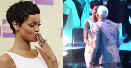 Rihanna w krótkich włosach... całuje Browna! (ZDJĘCIA)