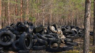5 ton opon w lesie w jeden miesiąc. Jest coraz gorzej