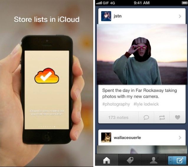 Clear z obsługą iCloud oraz całkowicie nowy Tumblr dla iOS-a