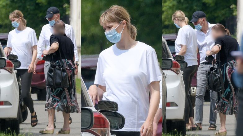 Troskliwy Krzysztof Ibisz towarzyszy ciężarnej żonie podczas wizyty u lekarza 