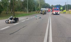 Tragedia na drodze. Niepełnosprawny na wózku potrącony przez busa