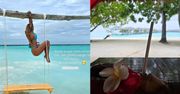 Sylwia Peretti w bikini huśta się na gałęzi na Malediwach