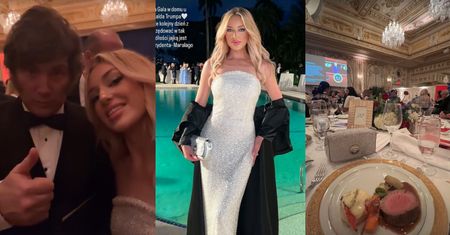 Caroline Derpienski wciąż lansuje się w rezydencji Donalda Trumpa. Tym razem dorwała prezydenta Argentyny (ZDJĘCIA)