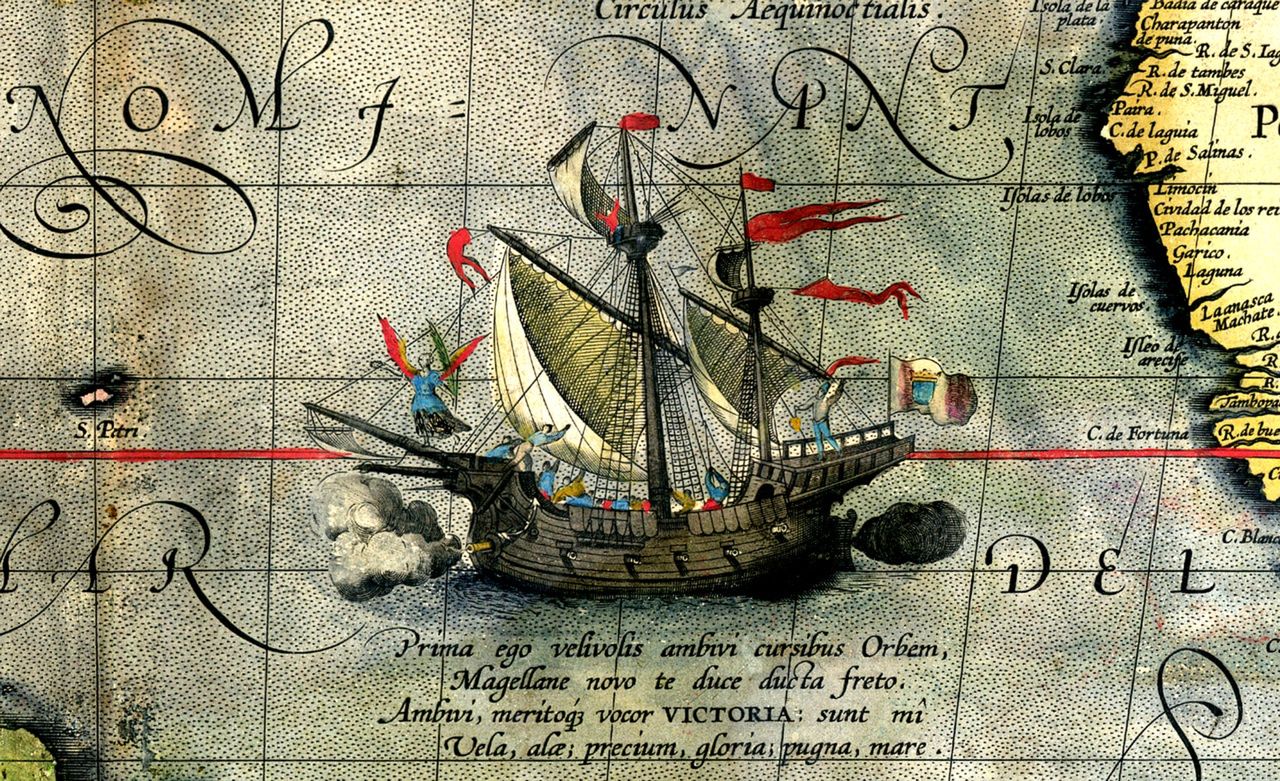 Karaka „Victoria”, detal z Maris Pacifici, 1589