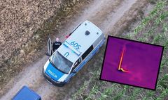 Szukali zaginionego. Kamera termowizyjna pokazała plamę na polu