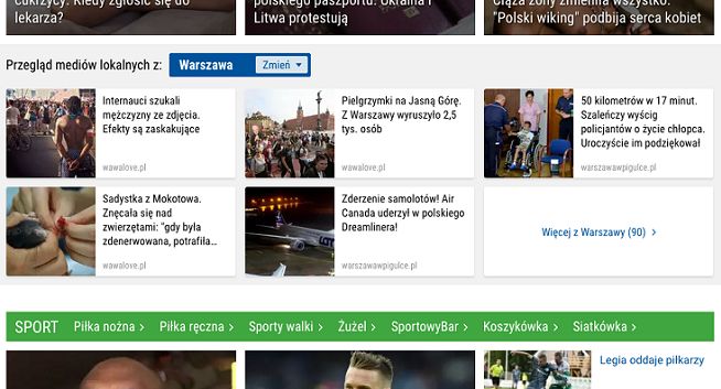 WP.pl z przeglądem mediów regionalnych na stronie głównej