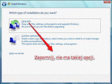 "Europejskie" problemy z aktualizacją z Visty do Windows Seven